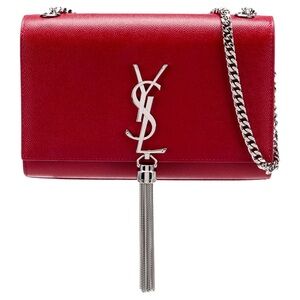 Yves Saint Laurent Scarlet Leather Shoulder Bag